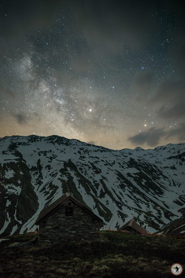 Furkapass Milchstraße Nachts Schnee