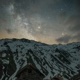 Furkapass Milchstraße Nachts Schnee